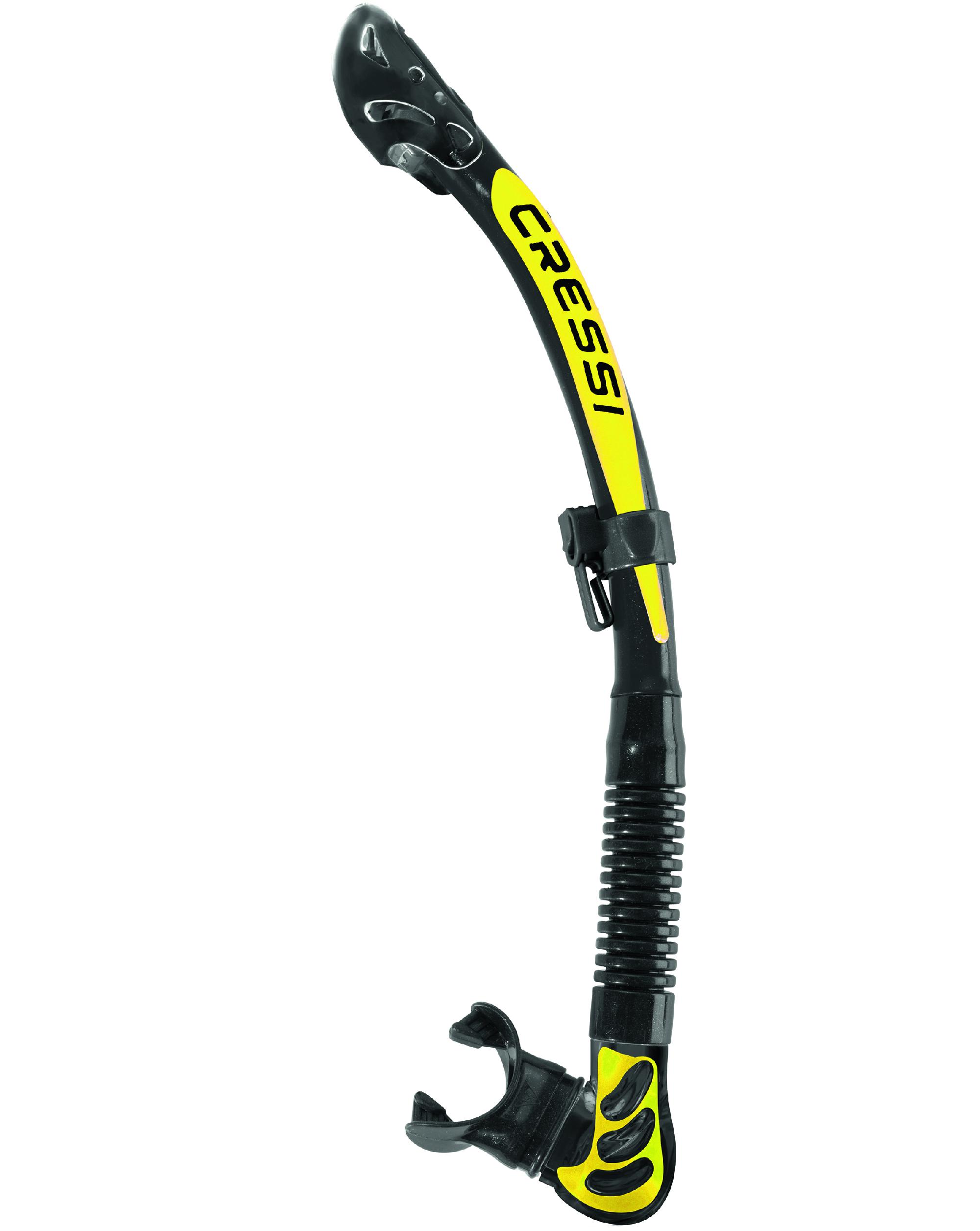 Tubo Cressi Alpha Ultra Dry Dark-Negro-amarillo