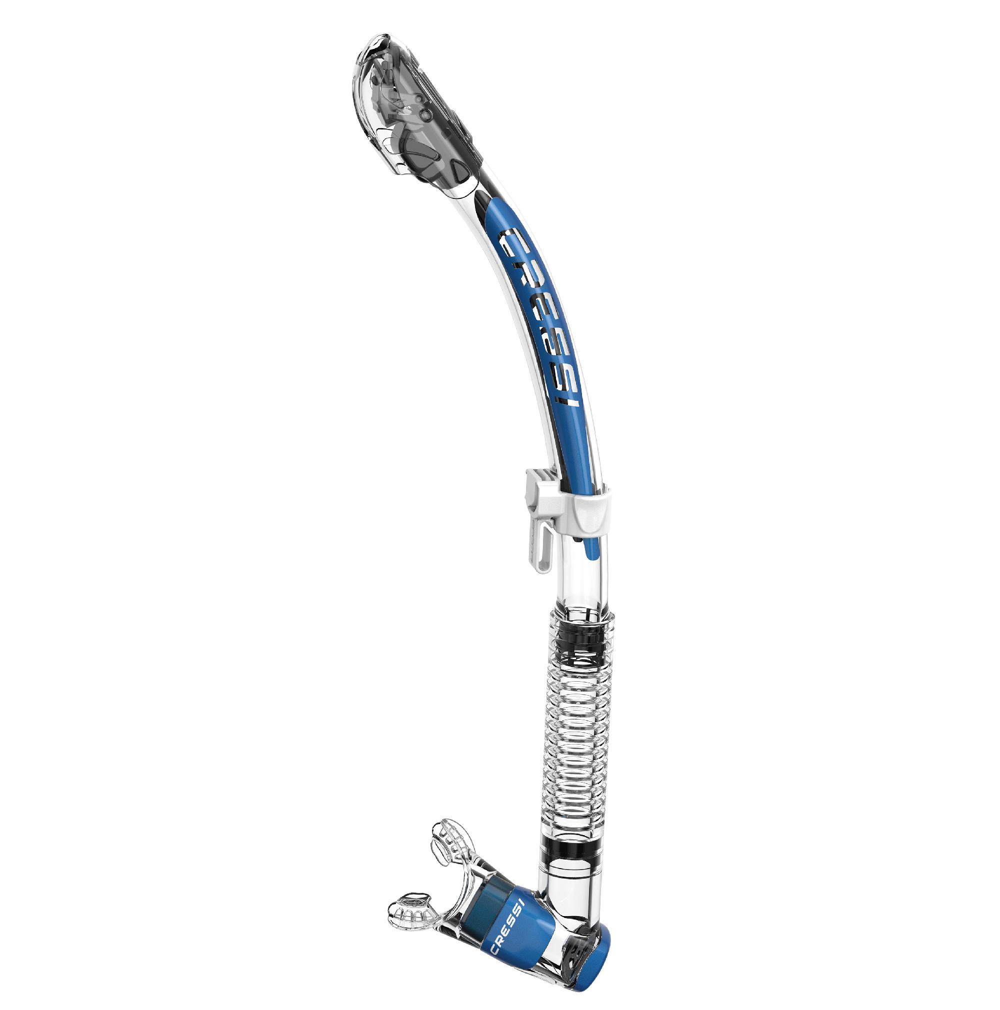 Tubo Cressi Itaca Ultra Dry Transp.-azul metal