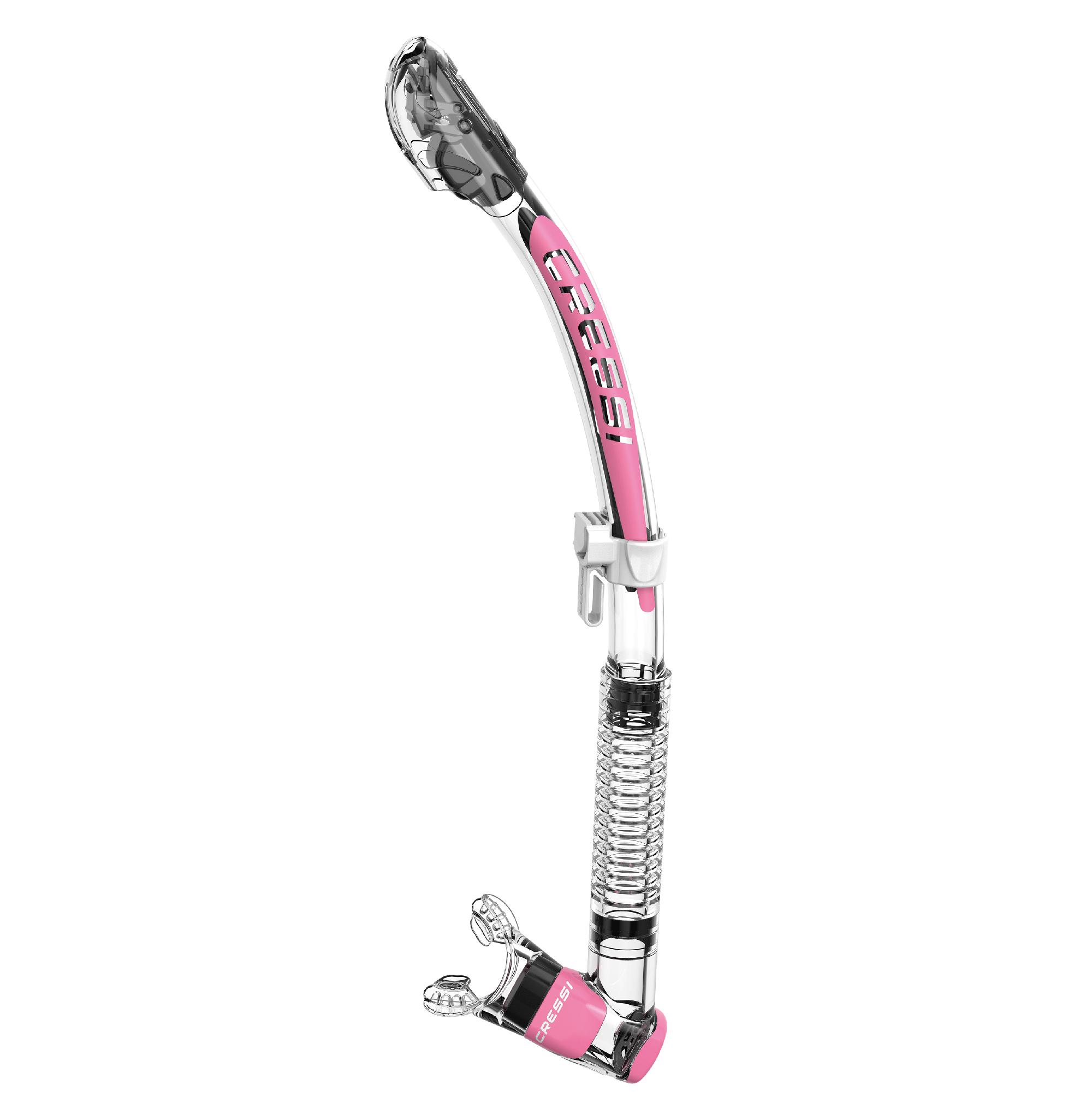 Tubo Cressi Itaca Ultra Dry Transp.-rosa